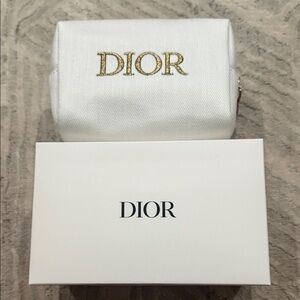 GWP - DIOR White Bag with Gold Accents